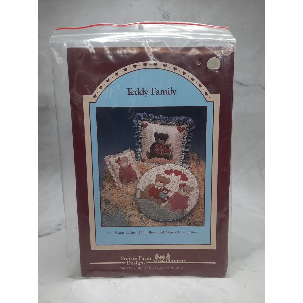 Prairie Farm Designs Applique Patterns Teddy Family 3 Projects